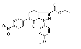 4,5,6,7-Tetrahydro-1-(4-methoxyphenyl)-6-(4-nitrophenyl)-7-oxo-1H-pyrazolo[3,4-c]pyridine-3-carboxylic acid  ethyl ester